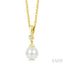 Pearl & Diamond Drop Pendant