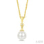 Pearl & Diamond Drop Pendant