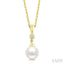 Pearl & Diamond Drop Pendant