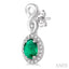 Oval Shape Gemstone & Halo Diamond Earrings