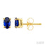 Oval Shape Gemstone Stud Earrings