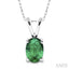 Oval Shape Gemstone Solitaire Pendant