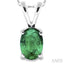 Oval Shape Gemstone Solitaire Pendant
