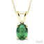 Oval Shape Gemstone Solitaire Pendant