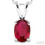 Oval Shape Gemstone Solitaire Pendant