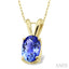 Oval Shape Gemstone Solitaire Pendant