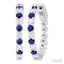Alternate Gemstone & Diamond Hoop Earrings