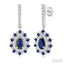 Pear Shape Gemstone & Halo Diamond Earrings