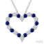 Heart Shape Alternate Gemstone & Diamond Fashion Pendant