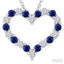 Heart Shape Alternate Gemstone & Diamond Fashion Pendant