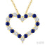 Heart Shape Alternate Gemstone & Diamond Fashion Pendant