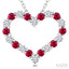 Heart Shape Alternate Gemstone & Diamond Fashion Pendant