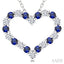 Heart Shape Alternate Gemstone & Diamond Fashion Pendant