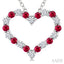 Heart Shape Alternate Gemstone & Diamond Fashion Pendant
