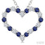 Heart Shape Alternate Gemstone & Diamond Fashion Pendant