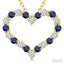 Heart Shape Alternate Gemstone & Diamond Fashion Pendant