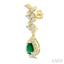Pear Shape Gemstone & Halo Diamond Earrings