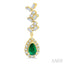 Pear Shape Gemstone & Halo Diamond Earrings