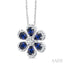 Blossom Pear Shape Gemstone & Diamond Pendant