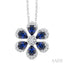 Blossom Pear Shape Gemstone & Diamond Pendant