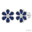 Blossom Pear Shape Gemstone & Diamond Earrings