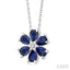 Blossom Pear Shape Gemstone & Diamond Pendant