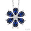 Blossom Pear Shape Gemstone & Diamond Pendant