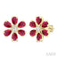 Blossom Pear Shape Gemstone & Diamond Earrings