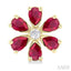 Blossom Pear Shape Gemstone & Diamond Earrings