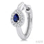 Pear Shape Gemstone & Petite Halo Diamond Huggie Fashion Earrings