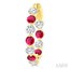 Inside-Out Alternate Gemstone & Diamond Hoop Earrings