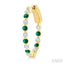 Inside-Out Alternate Gemstone & Diamond Hoop Earrings