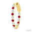 Inside-Out Alternate Gemstone & Diamond Hoop Earrings