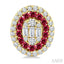 Oval Shape Gemstone & Diamond Fusion Earrings
