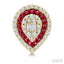 Pear Shape Gemstone & Diamond Fusion Earrings