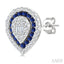 Pear Shape Gemstone & Diamond Fusion Earrings