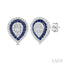 Pear Shape Gemstone & Diamond Fusion Earrings