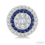 Round Shape Gemstone & Diamond Fusion Earrings