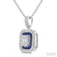 Emerald Shape Gemstone & Diamond Fusion Pendant