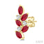 Marquise Shape Gemstone & Diamond Fashion Ear Climbers