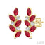 Marquise Shape Gemstone & Diamond Fashion Ear Climbers