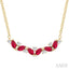 Marquise Shape Gemstone & Diamond Necklace