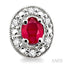 Oval Shape Gemstone & Diamond Earrings