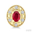 Oval Shape Gemstone & Diamond Earrings