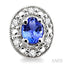 Oval Shape Gemstone & Diamond Earrings