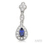 Pear Shape Gemstone & Halo Diamond Earrings
