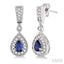 Pear Shape Gemstone & Halo Diamond Earrings