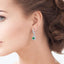 Cushion Shape Gemstone & Halo Diamond Earrings