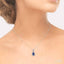 Pear Shape Gemstone & Halo Diamond Pendant