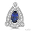 Pear Shape Gemstone & Halo Diamond Earrings